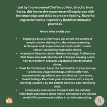 Load image into Gallery viewer, Unveiling the Secrets of Korean Temple Cuisine